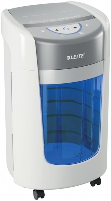 Distrugator Leitz IQ OptiMax Home Office, 225 Micro Cut P5, 15L, Alb